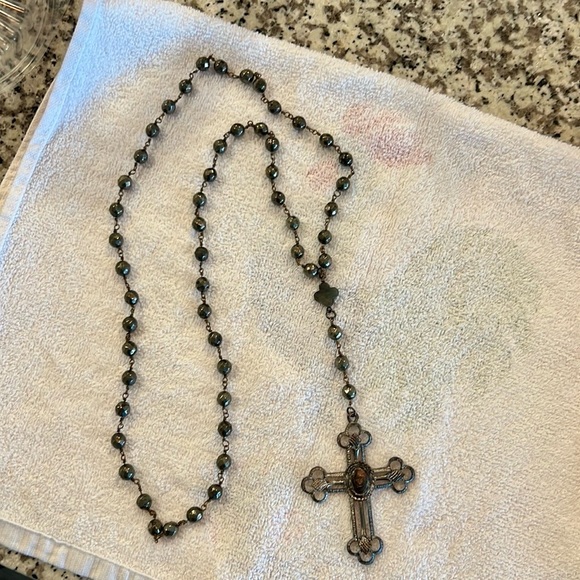 Jewelry - Elegant Beaded Rosary with Cross Pendant